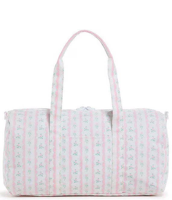 TRVL Design | Weekender Duffel Bag in Ribbon Floral Pink