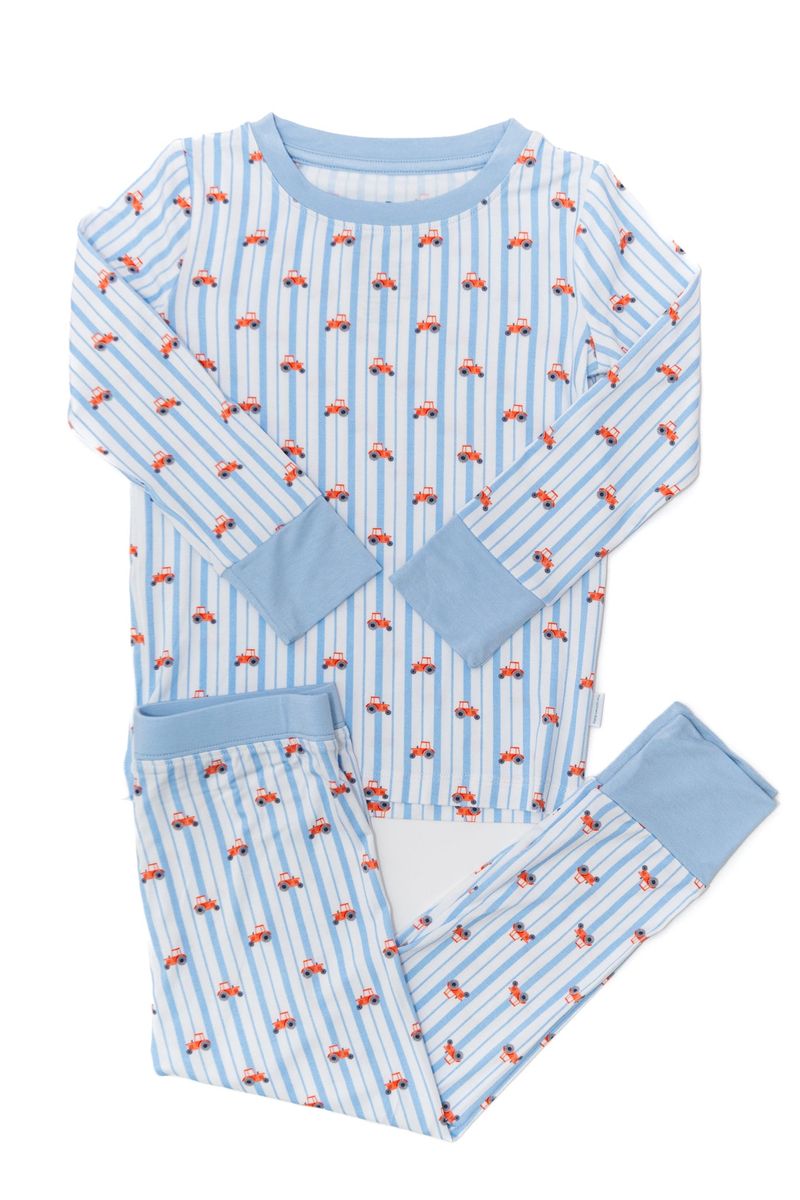 The Uptown Baby Tractor Two Piece Pajama Set