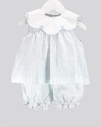 Baby Blessing Scalloped Blue Aria Set