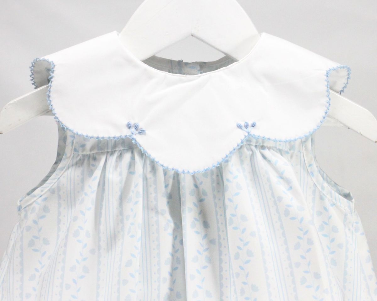 Baby Blessing Scalloped Blue Aria Set