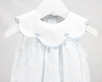Baby Blessing Scalloped Blue Aria Dress
