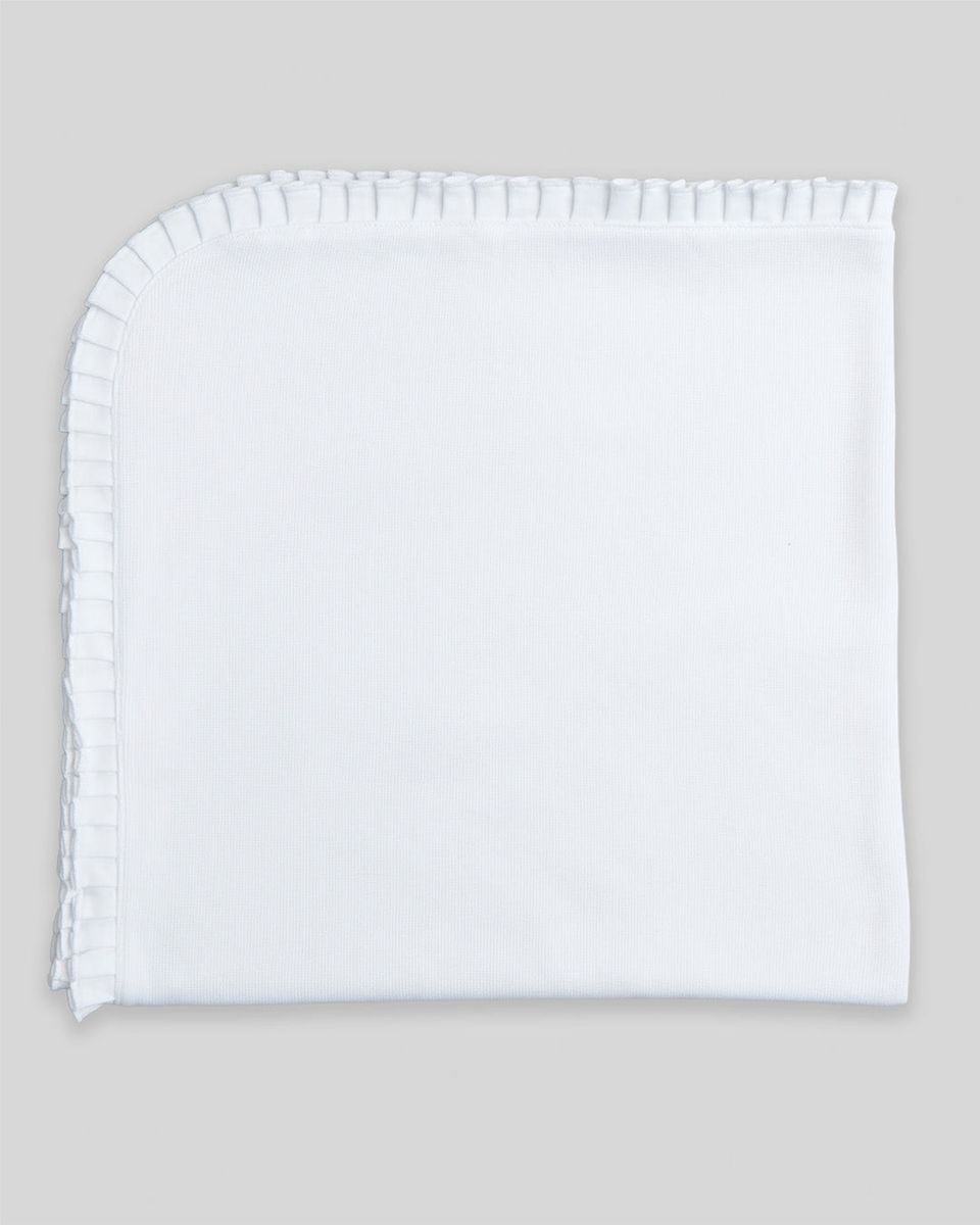 Mio Cotton Special Knit Baby Blanket Arden - White
