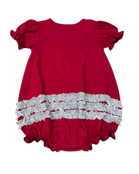 Whimsy Bay Kids | Red Bulldog Ruffle Bubble