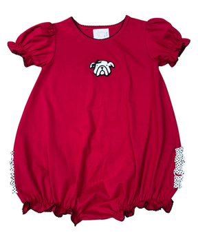 Whimsy Bay Kids | Red Bulldog Ruffle Bubble