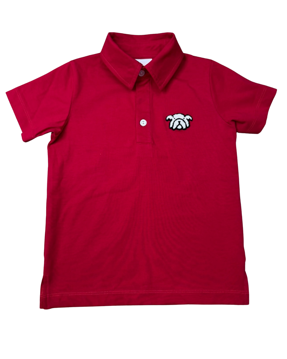 Whimsy Bay Kids | Red Bulldog Polo Shirt