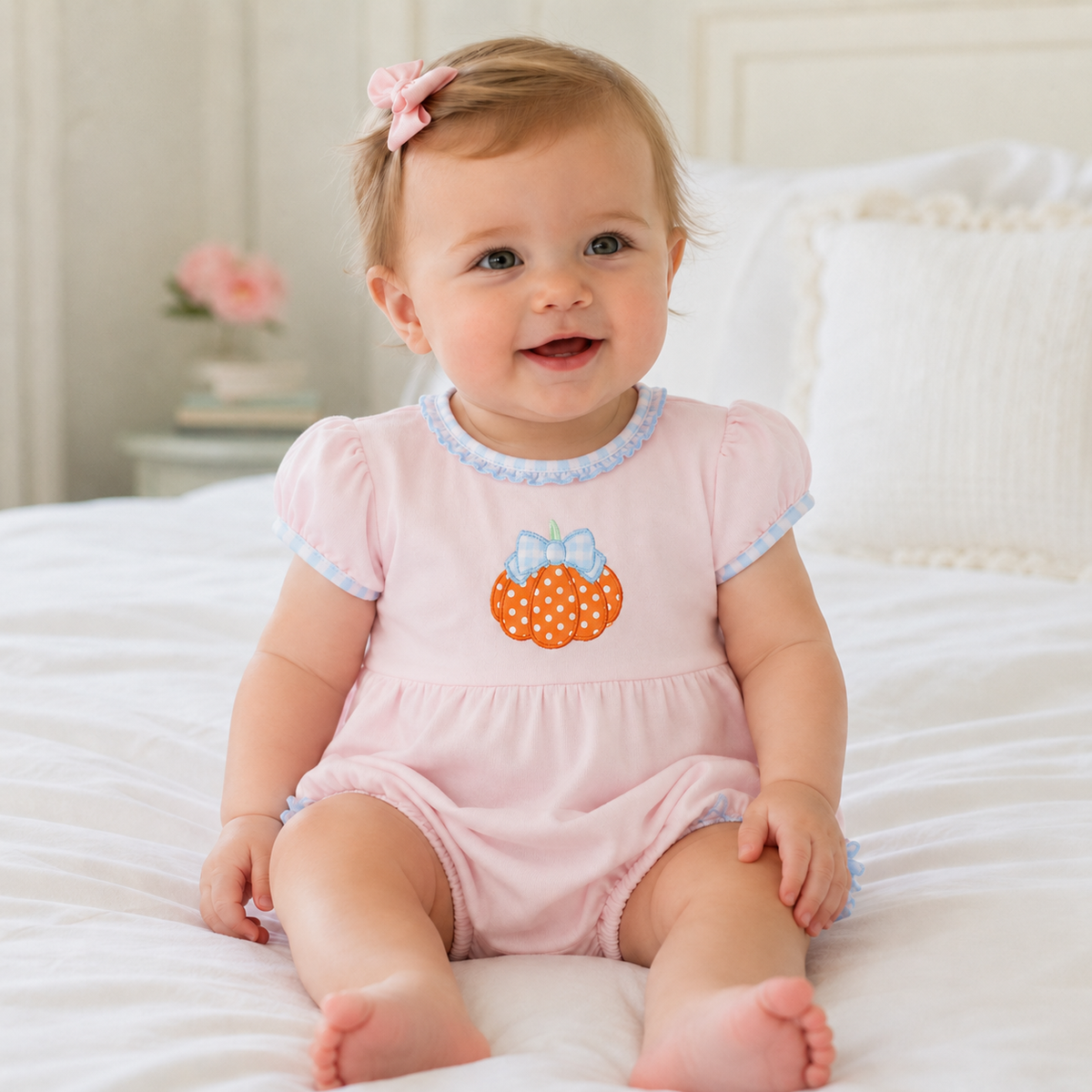 Magnolia Baby | Bowtique Pumpkin Ruffle Bubble