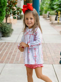 Marco & Lizzy Christmas Bows and Mistletoe Bloomer Set