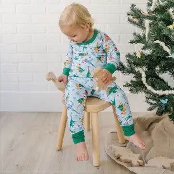Magnolia Baby Christmas Dino Pajamas