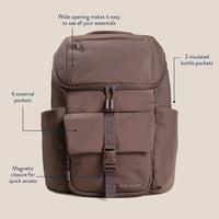 Itzy Ritzy | Belong Bucket Backpack™ – Modern Unisex Backpack in Mocha