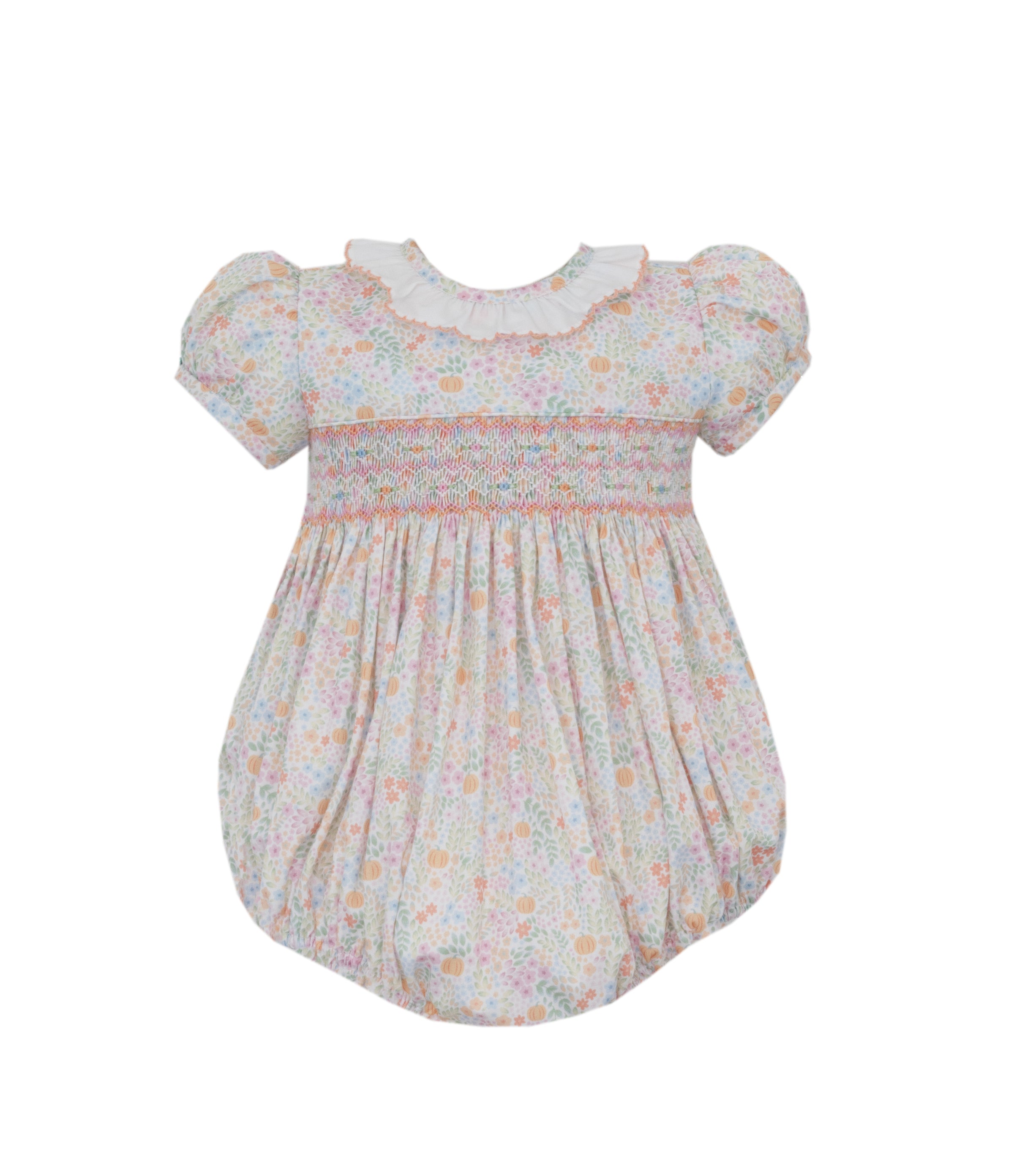 Petit Bebe | Floral Pumpkin Print Bubble