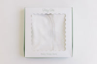 Terry Tots White Jacquard Bows Sleepsack