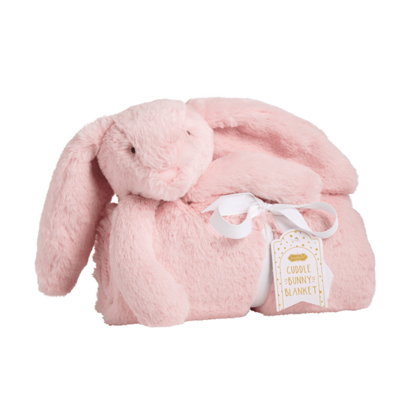 Mud Pie Pink Plush Bunny Blanket