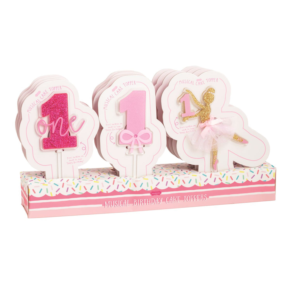 Mud Pie | Girl Musical Birthday Cake Toppers