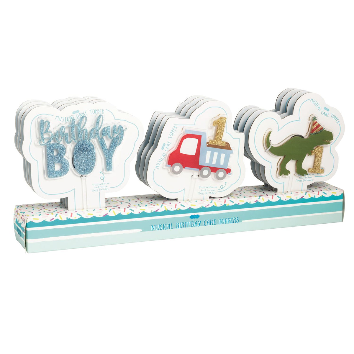 Mud Pie | Boy Musical Birthday Cake Toppers