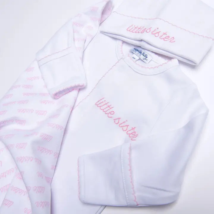 Magnolia Baby | Little Brother/Little Sister  Embroidered Hat