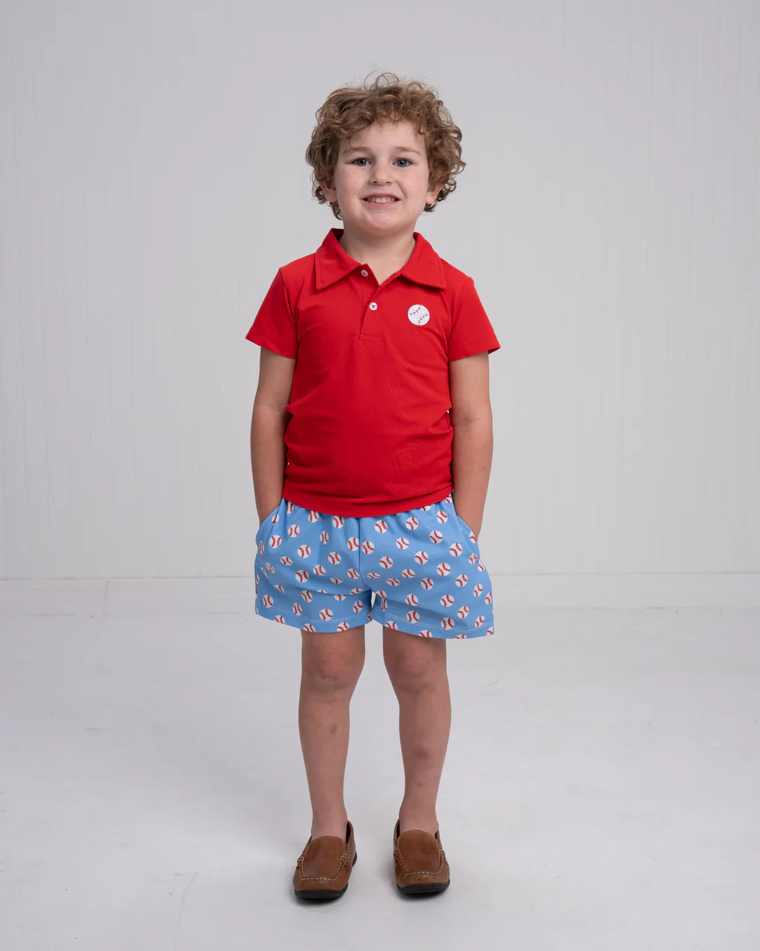 The Oaks Ballpark Blues Collard Shirt