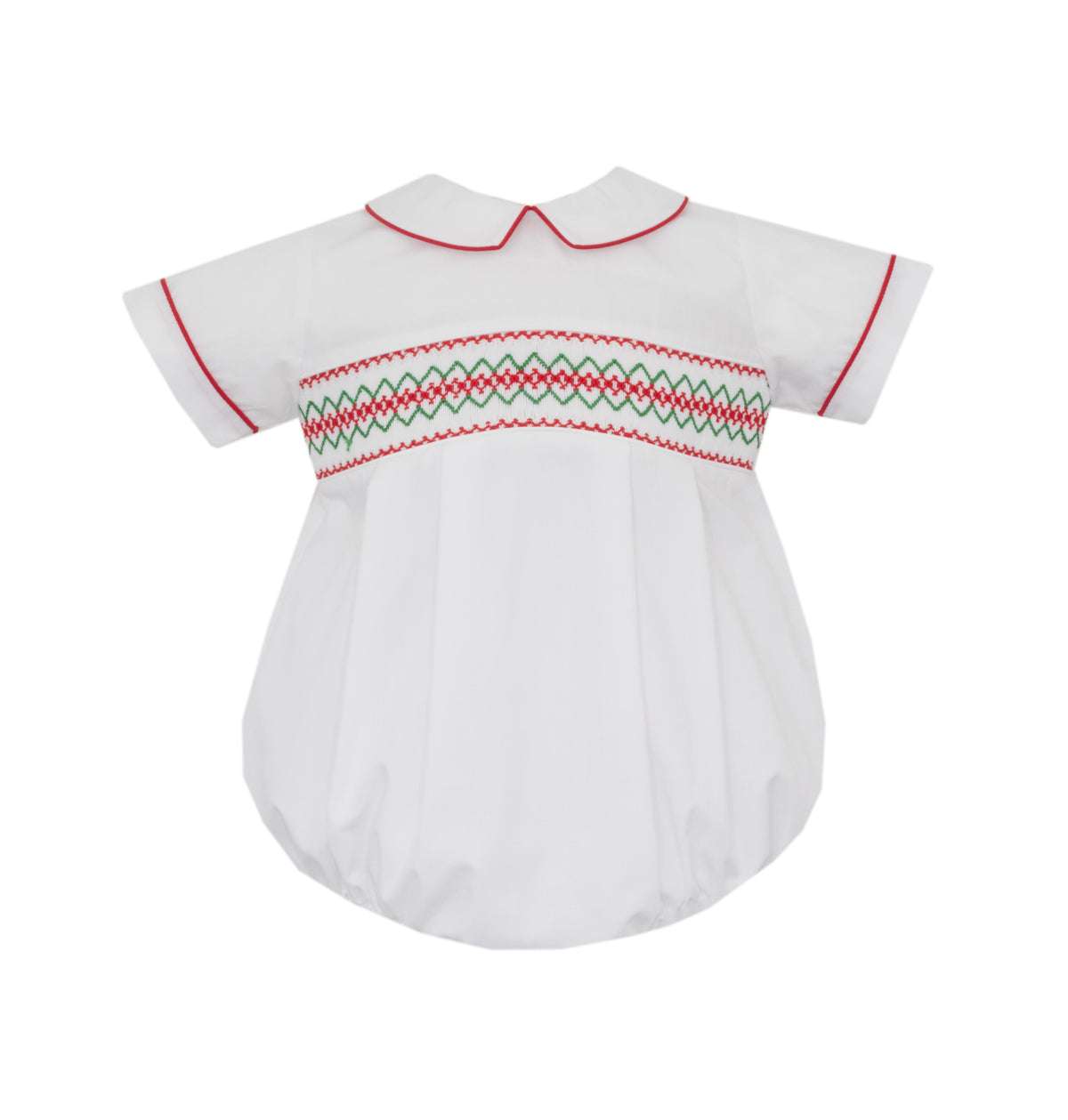 Petit Bebe | White Boy's Short Christmas Bubble