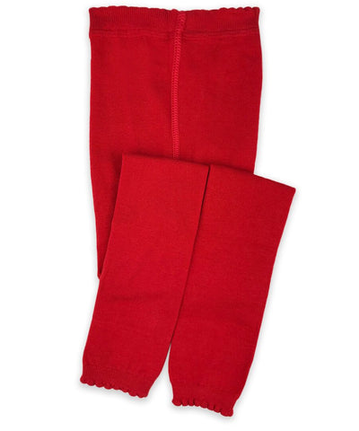 Jefferies Socks Scalloped Pima Cotton Footless Tights