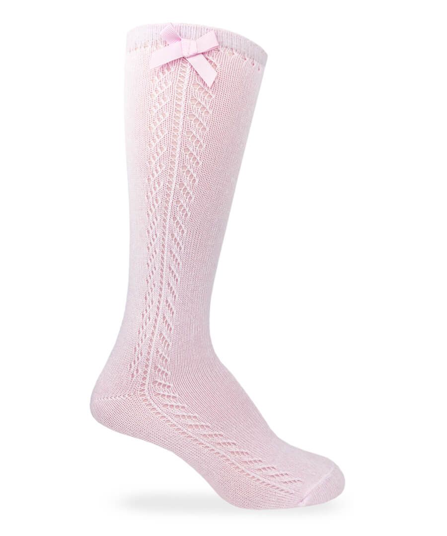 Jefferies Socks Pointelle Bow Knee High Socks
