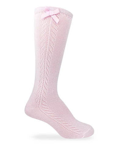 Jefferies Socks Pointelle Bow Knee High Socks