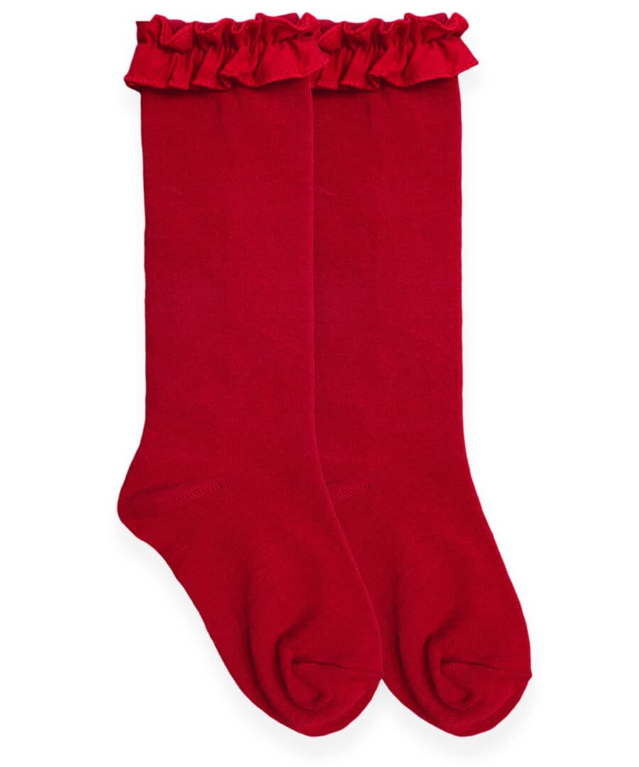 Jefferies Sock Ruffle Knee High Socks