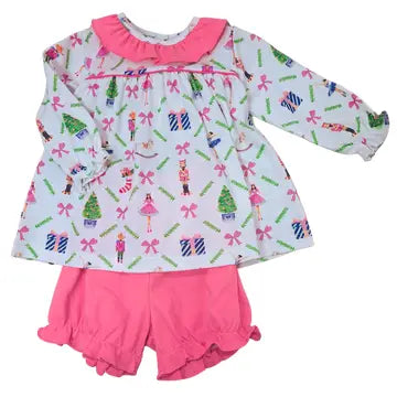 Marco & Lizzy Girl's Diaper Set Nutcracker Collection