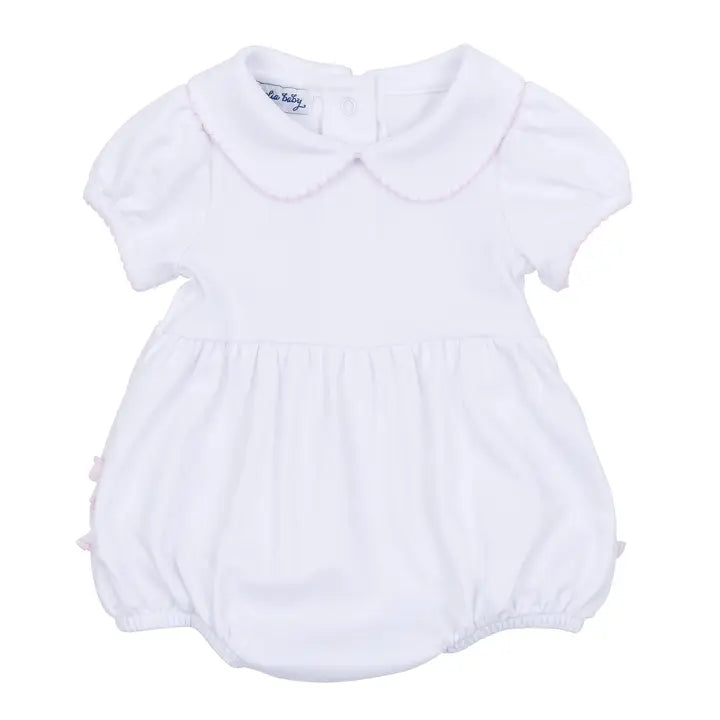 Magnolia Baby Essentials Solid Collared Ruffle Bubble
