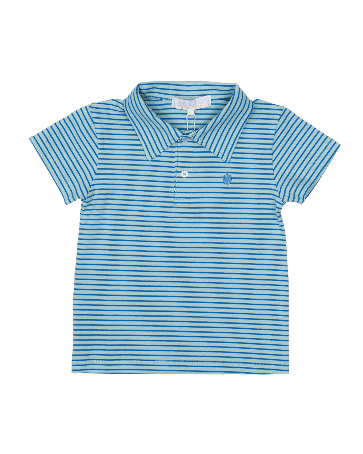 The Oaks Blue & Green Striped Collared Shirt