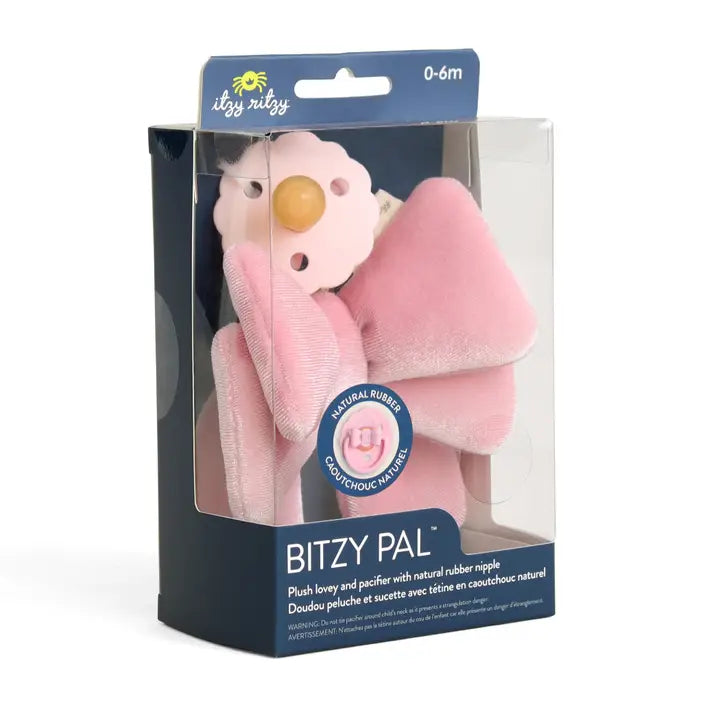 Itzy Ritzy Bitzy Pal Natural Rubber Pacifier & Bow Plush