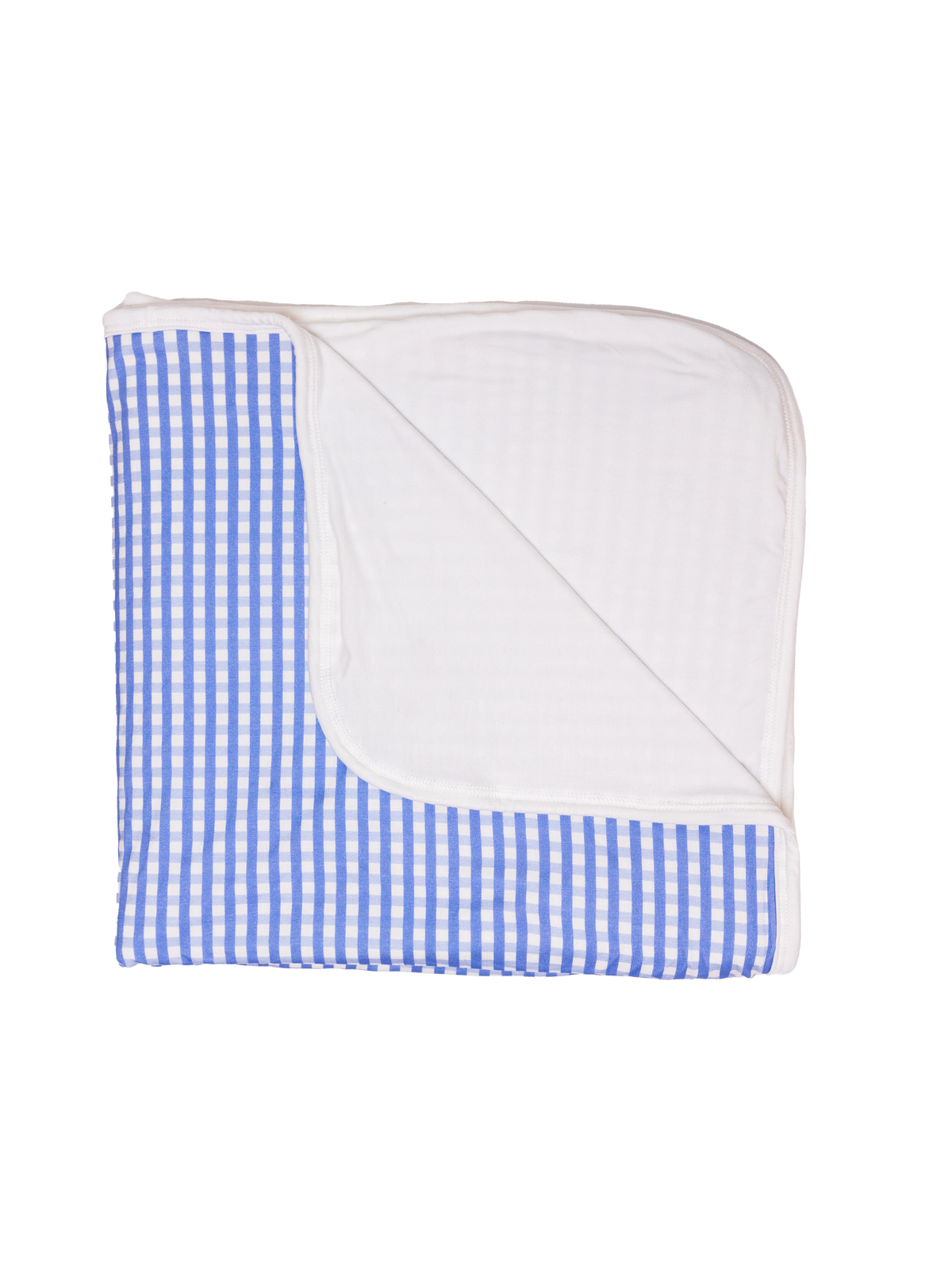 The Uptown Baby Gingham Blanket- French Blue
