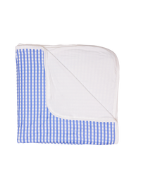 The Uptown Baby Gingham Blanket- French Blue