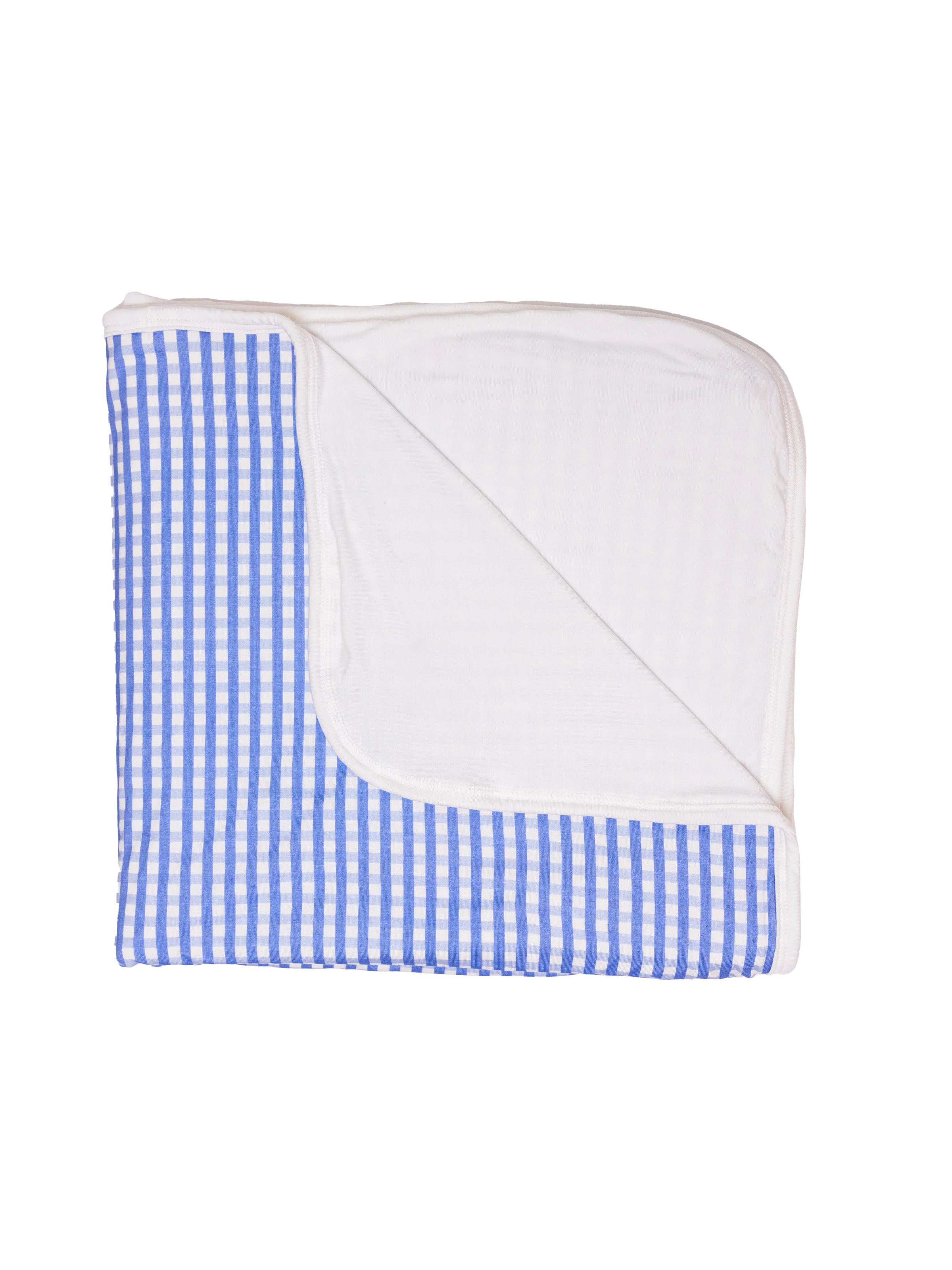 The Uptown Baby Gingham Blanket- French Blue