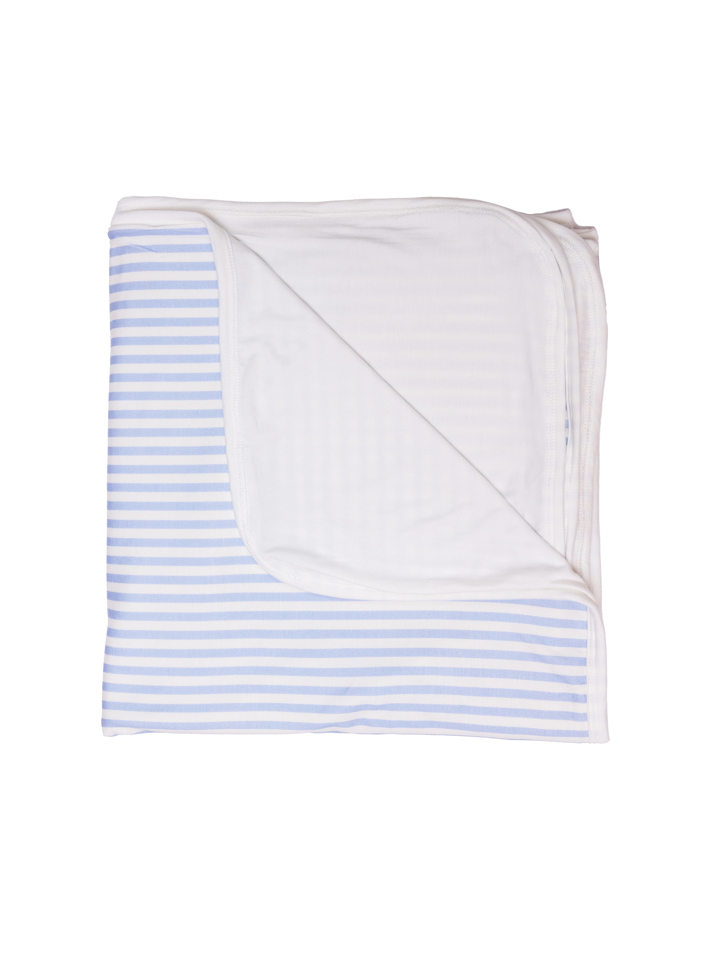 The Uptown Baby Cabana Stripe Blanket - Light Blue