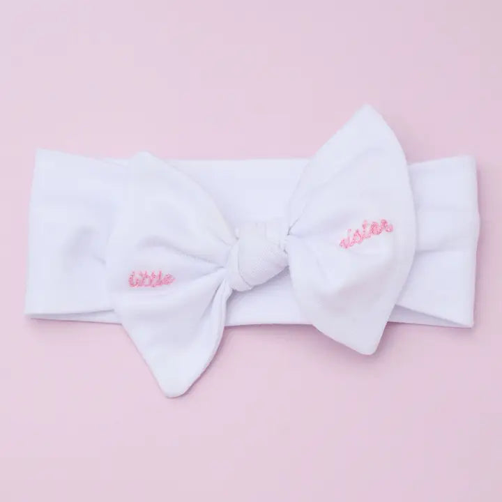 Magnolia Baby | Little Sister Embroidered Headband