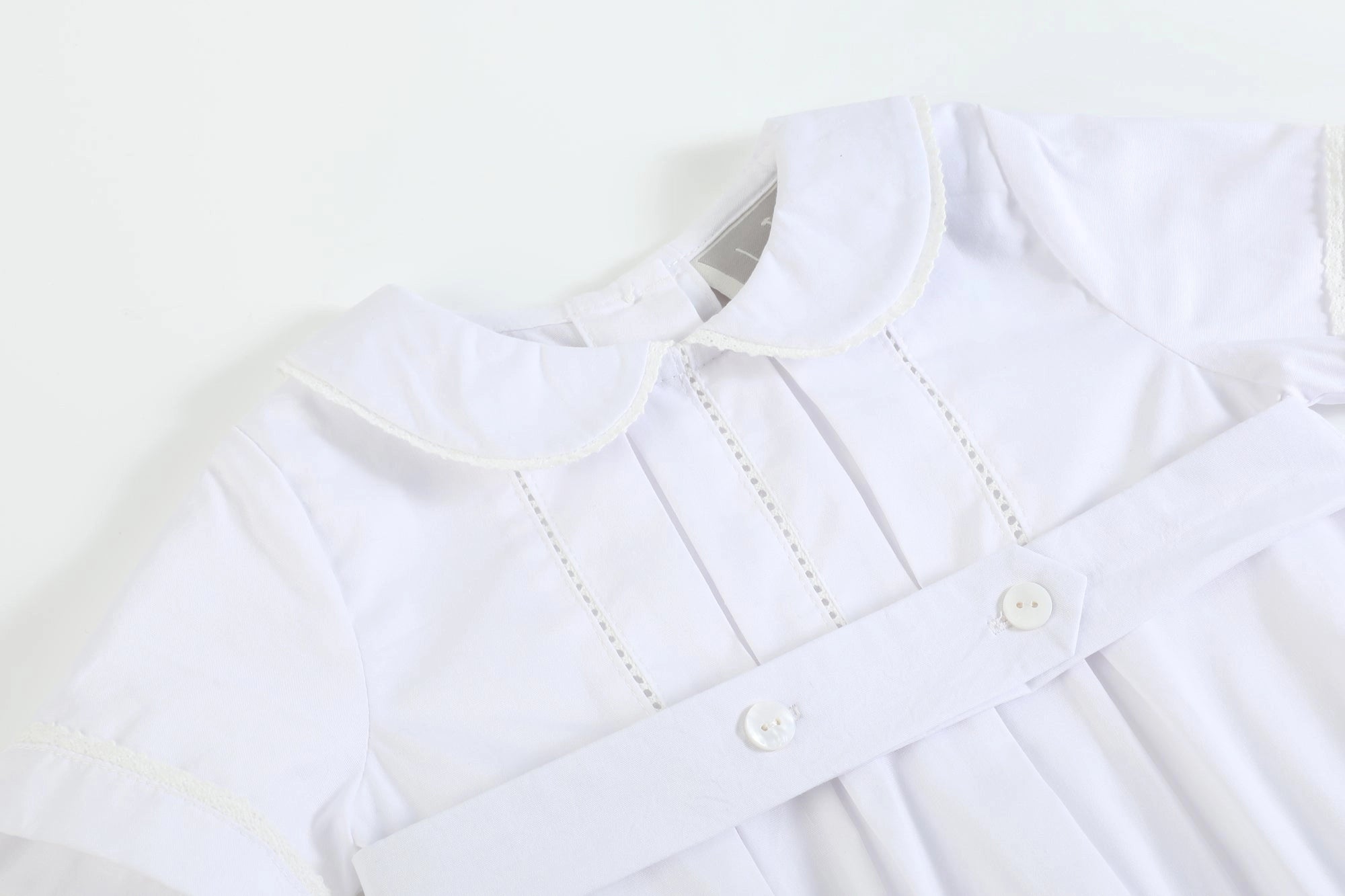Lil Cactus White Collared Button Romper with Bonnet