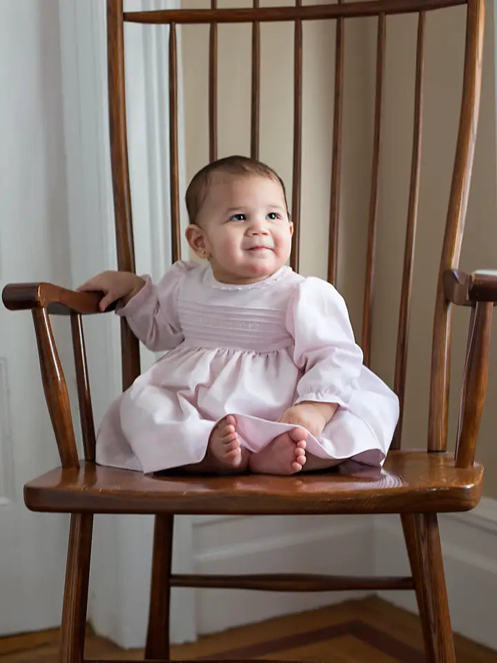 Juluis Berger & Carriage Boutique Baby Girl Light Pink Long Sleeve Dress