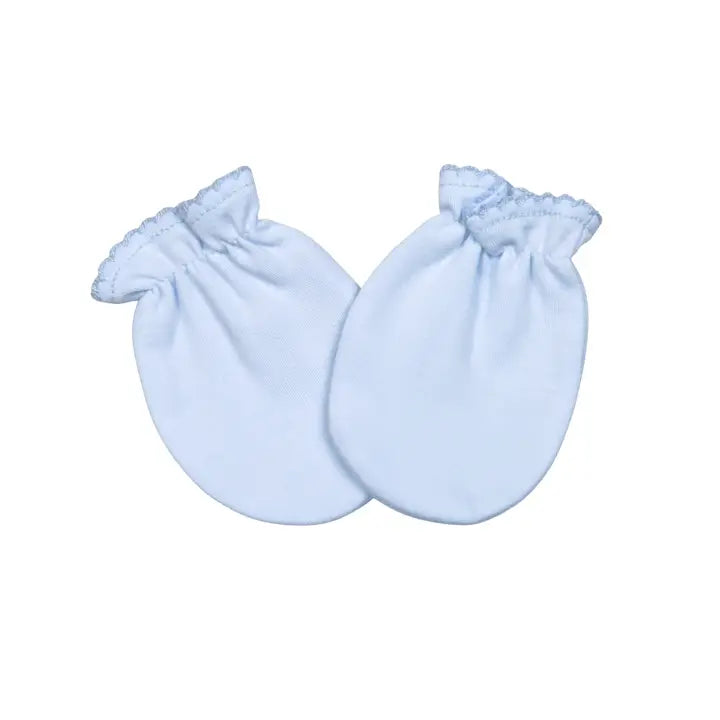 Baby Loren Blue Pima Mittens