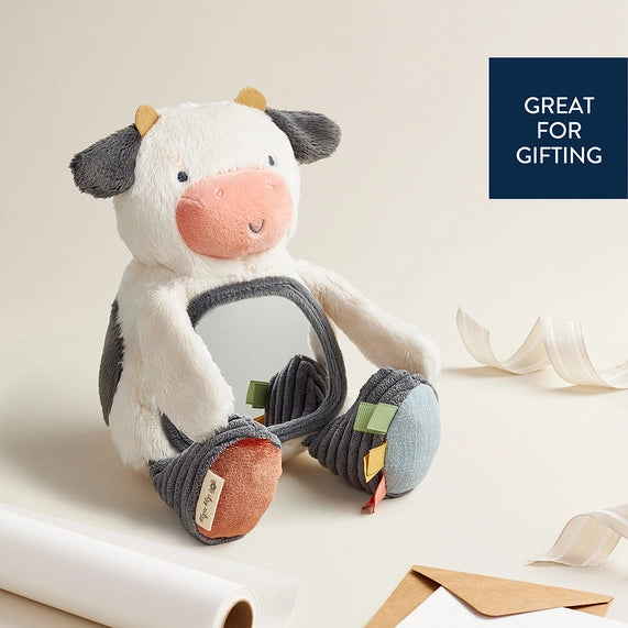 Carmen the Cow - Itzy Bitzy Mirror™ Travel + Tummy Time Toy