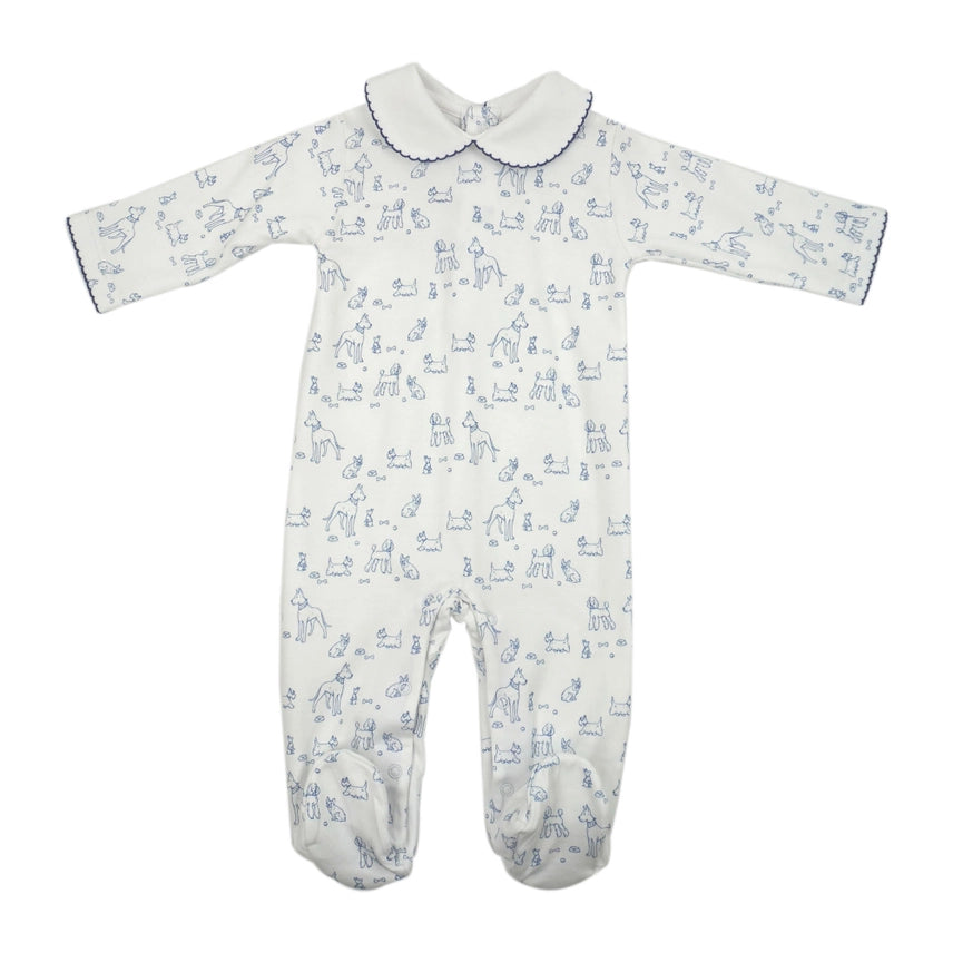 Marcela Dogs Pima Cotton Footie Pajamas