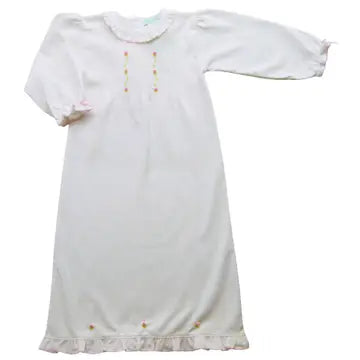 Baby Threads | Baby Girl's Feathers & Rose Buds Daygown