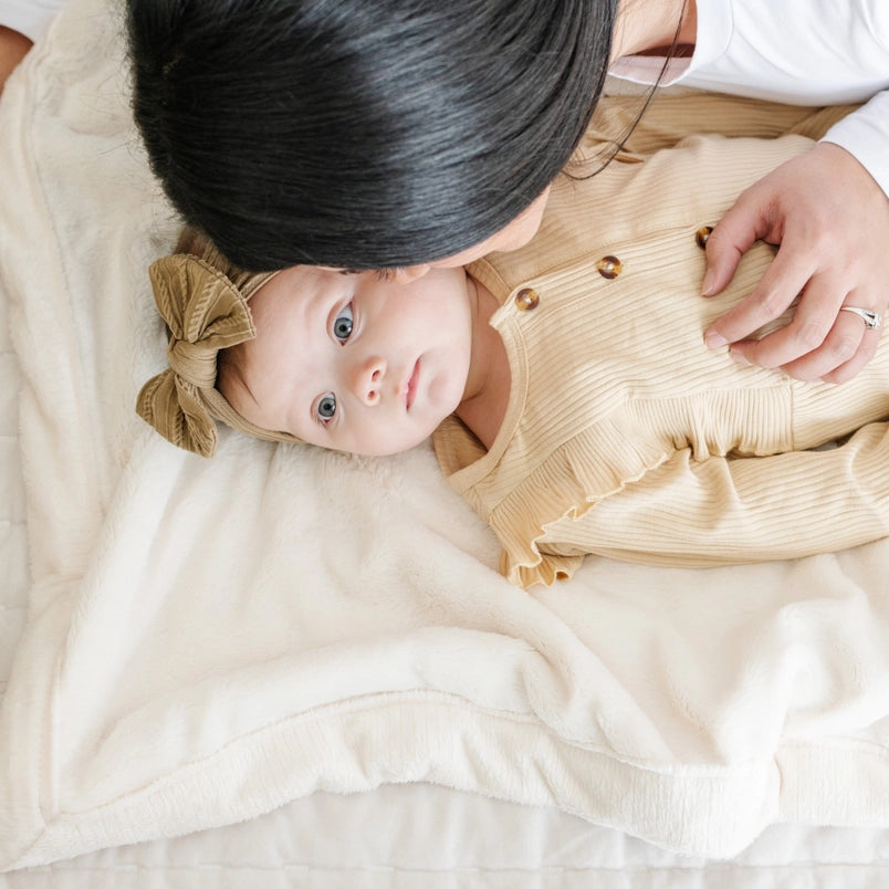 Saranoni | Lush Luxury Receiving Blanket in Natural