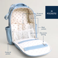 Itzy Ritzy Boss Plus Diaper Bag in Light Blue Bear