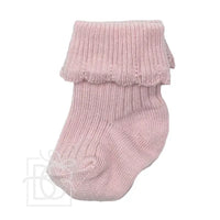 Carlomagno| Folded Cuff Newborn Scottish Yarn Socks | Newborn