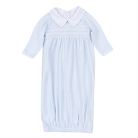 Magnolia Baby | Benjamin Smocked Light Blue Gown