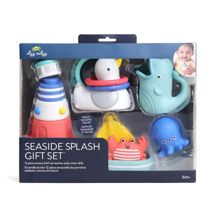Itzy Ritzy Seaside Splash Gift Set™ Bath + Water Toy