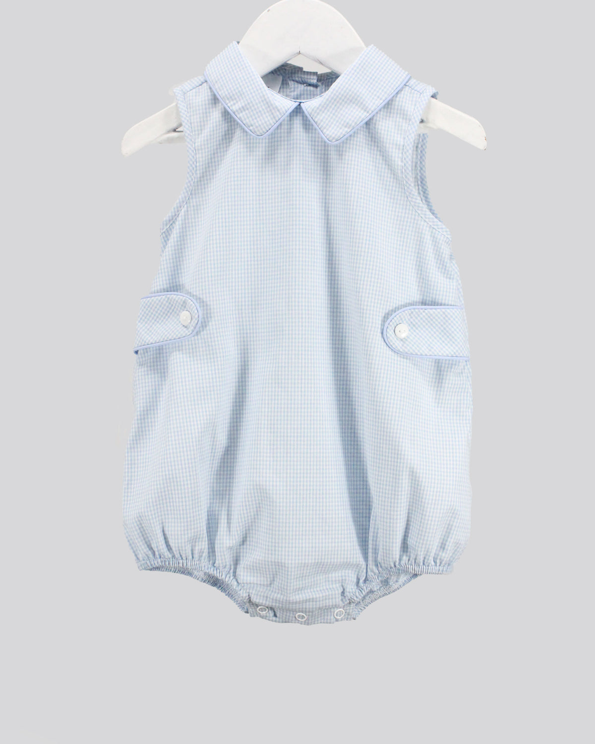 Baby Blessings Light Blue Gingham Sean Bubble
