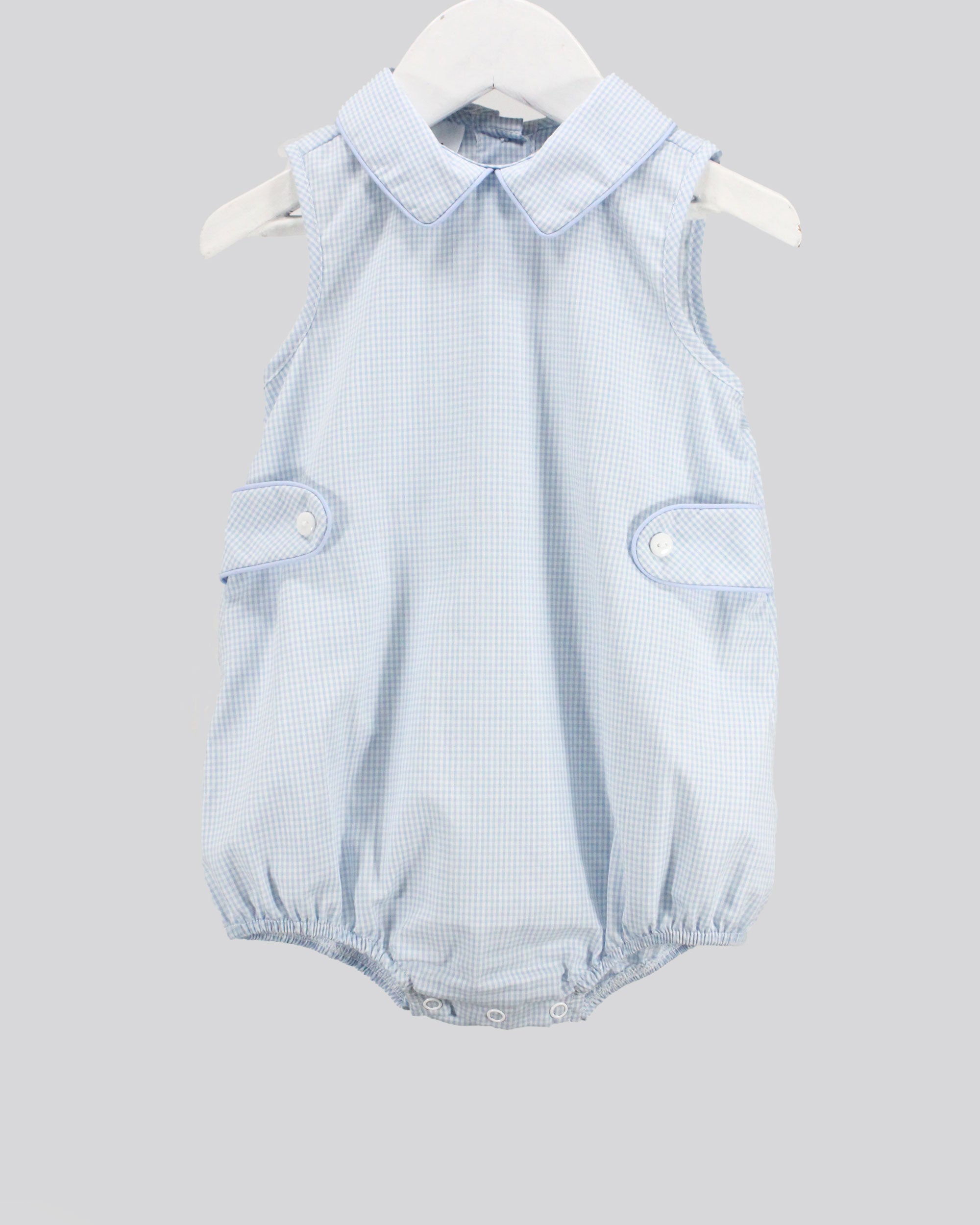 Baby Blessings Light Blue Gingham Sean Bubble