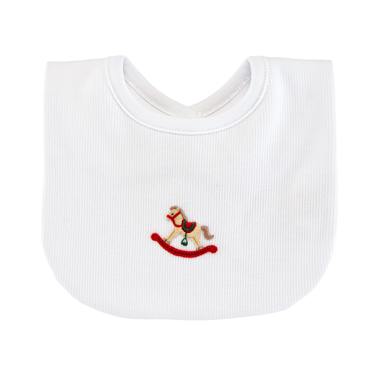 Baby Club Chic | My First Christmas Pima Jacquard Embroidered Bib