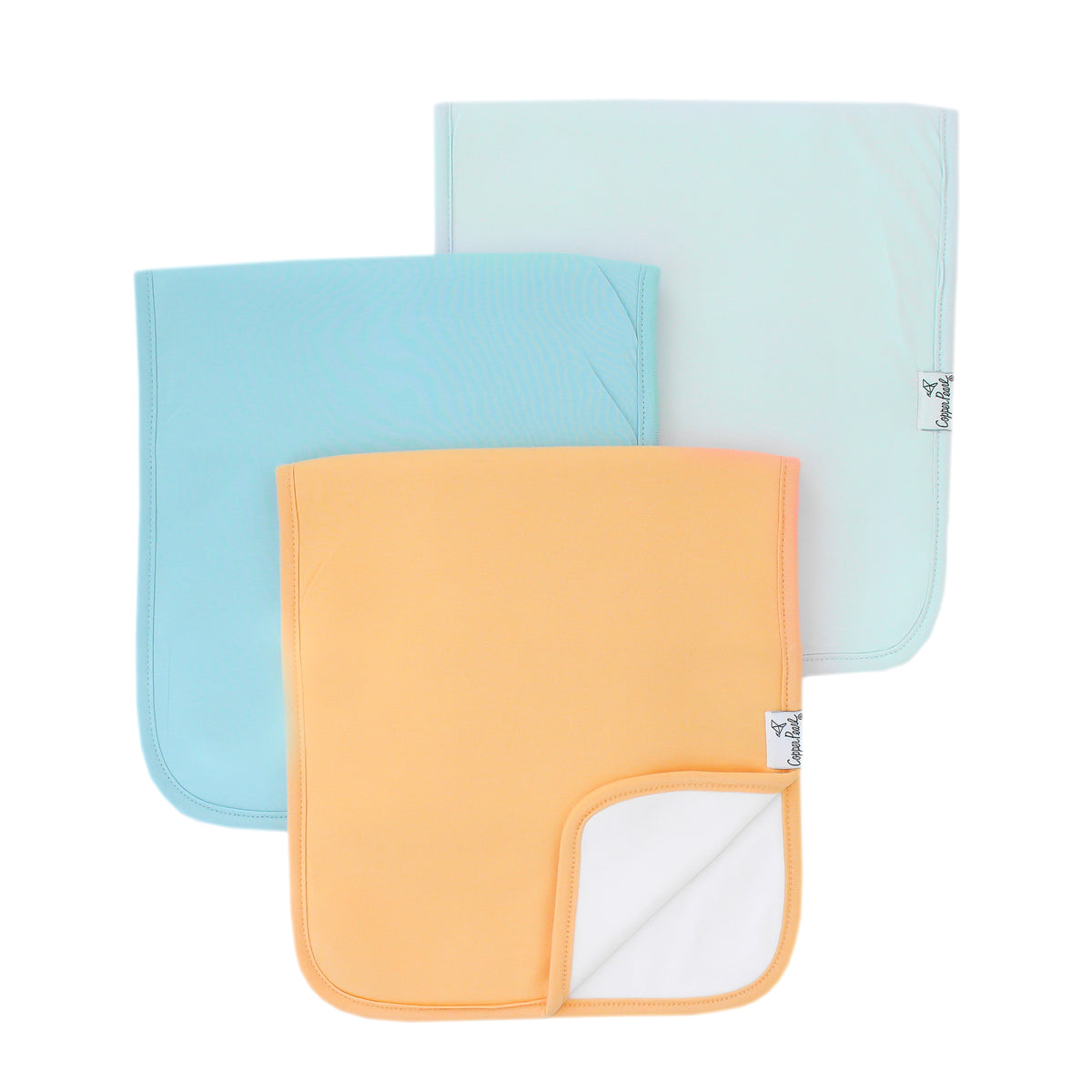 Copper Pearl Burp Cloths-Bennie