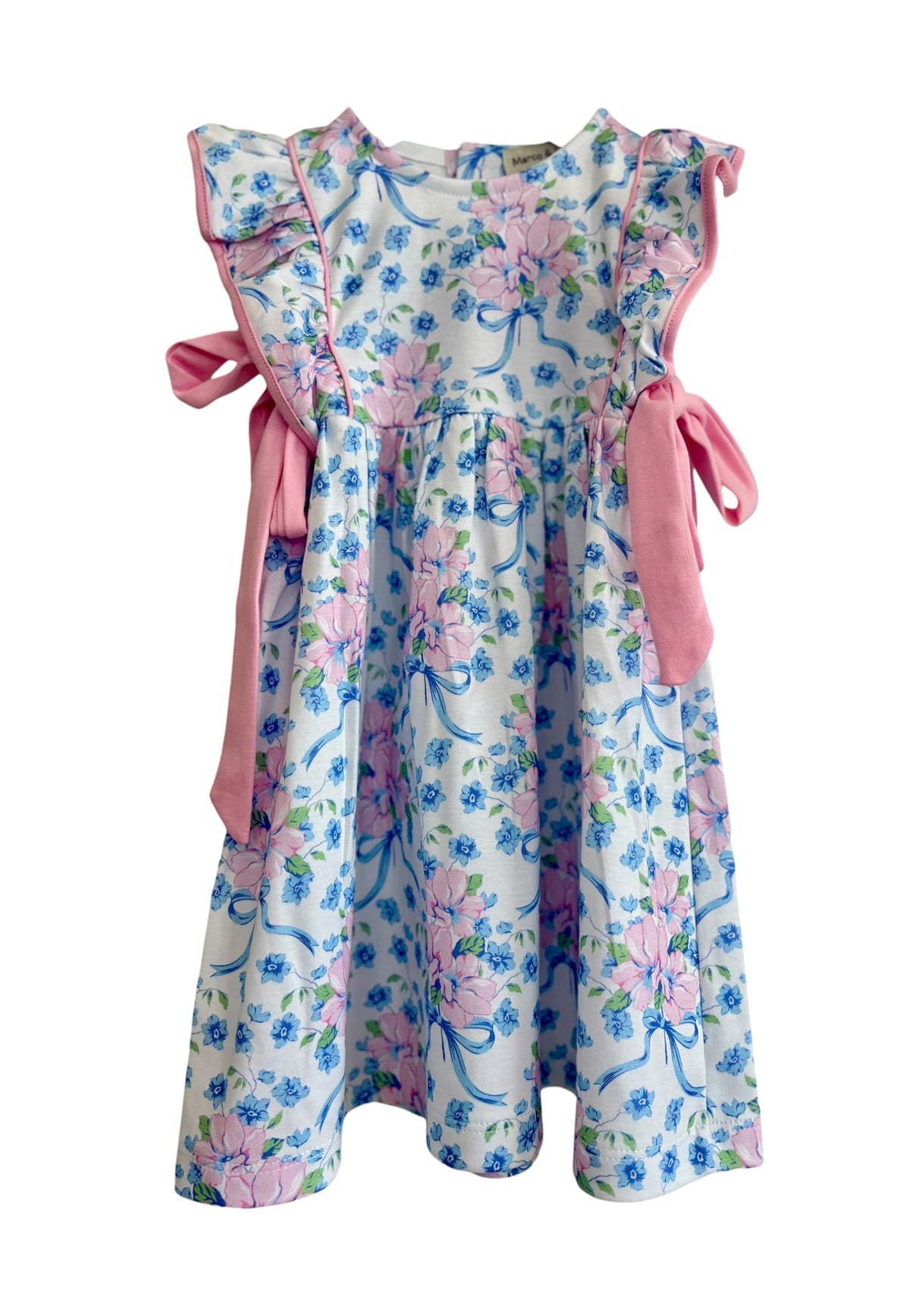 Marco & Lizzy | Blue Spring Flowers Ruffle Dress